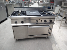gas stove with baking tray and electric oven